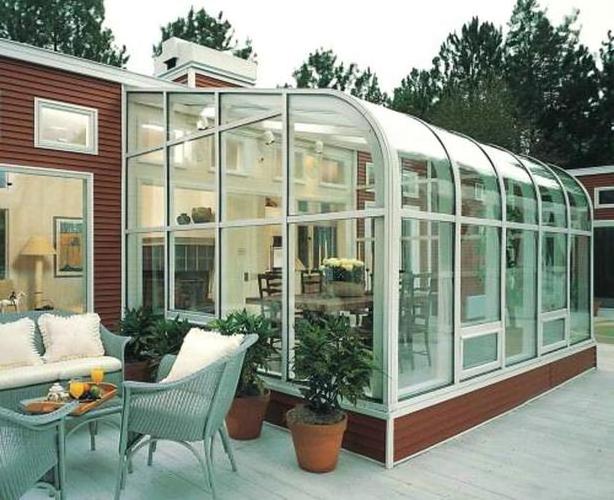 European-Style Sun Room Transparent Shade House with Toughened Glass Aluminum Alloy Frame Technical Roof Terrace Customization