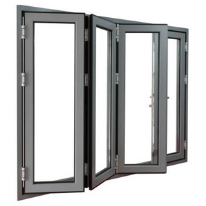 Custom Veranda Exterior Accordion Bifold Door Glass  Patio Bi-Folding Door Aluminum Bi Folding Door