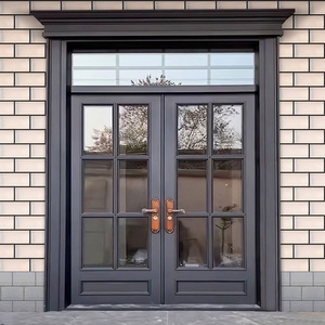 American standard 24 inches exterior doors glass aluminum doors hurricane  impact tempered Casement door