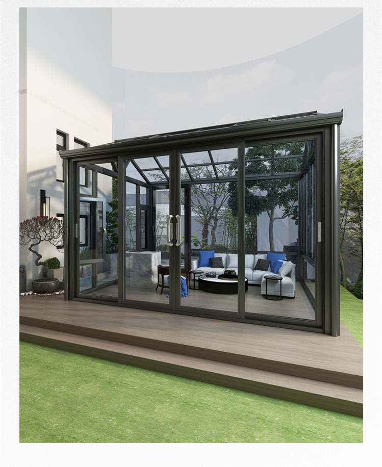 High Quality Customized Sunroom Outdoor Glass Room Free Standing 34 Seasons Sun Room