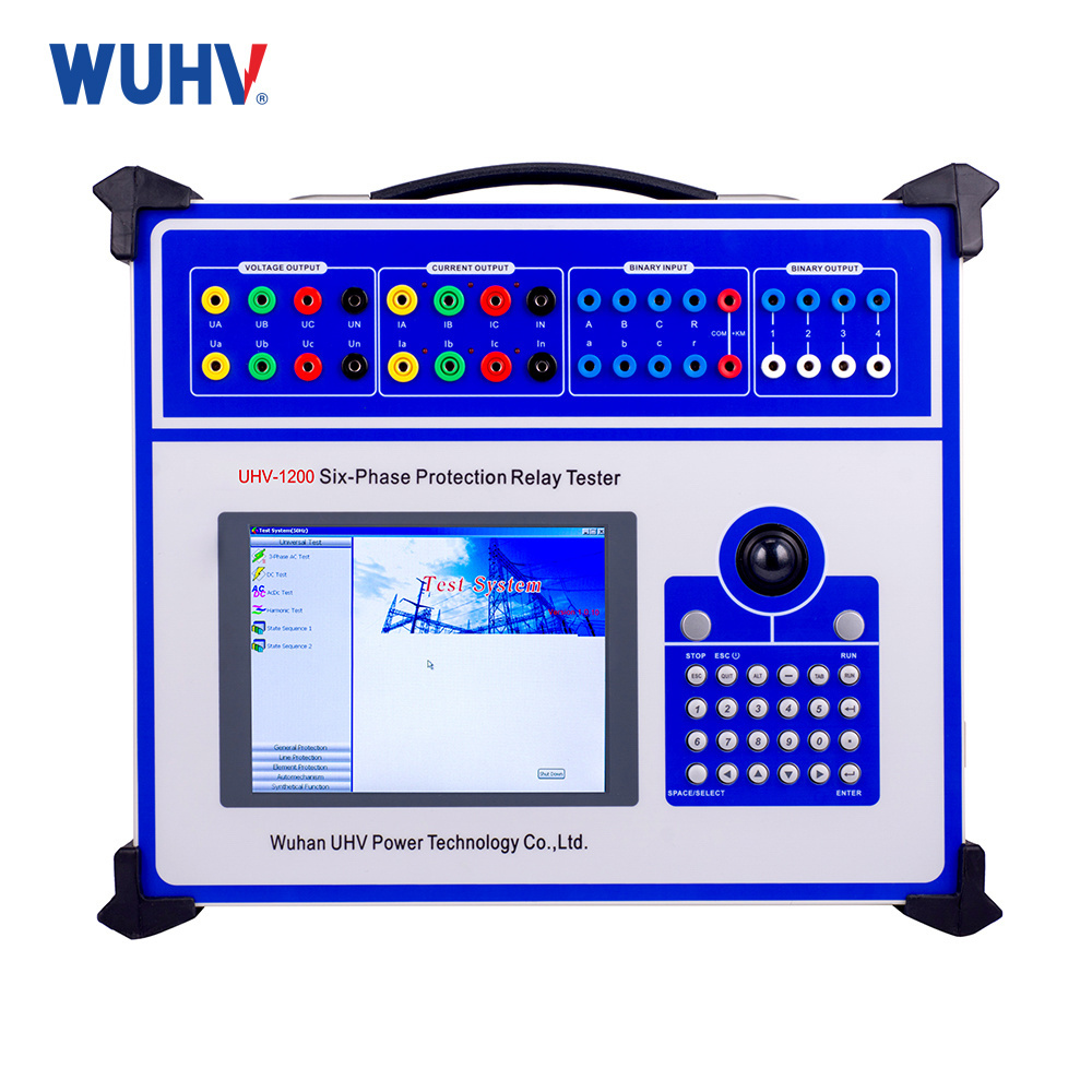 UHV-1200 Portable Microcomputer 6 Phase Relay Tester Secondary Current Injection Test Set  Six Phase Relay Test Kit