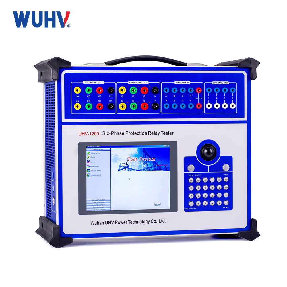 UHV-1200 Protection Relay Test Kit Microcomputer Relay Protection Tester 6 Phase Secondary Current Injection Tester