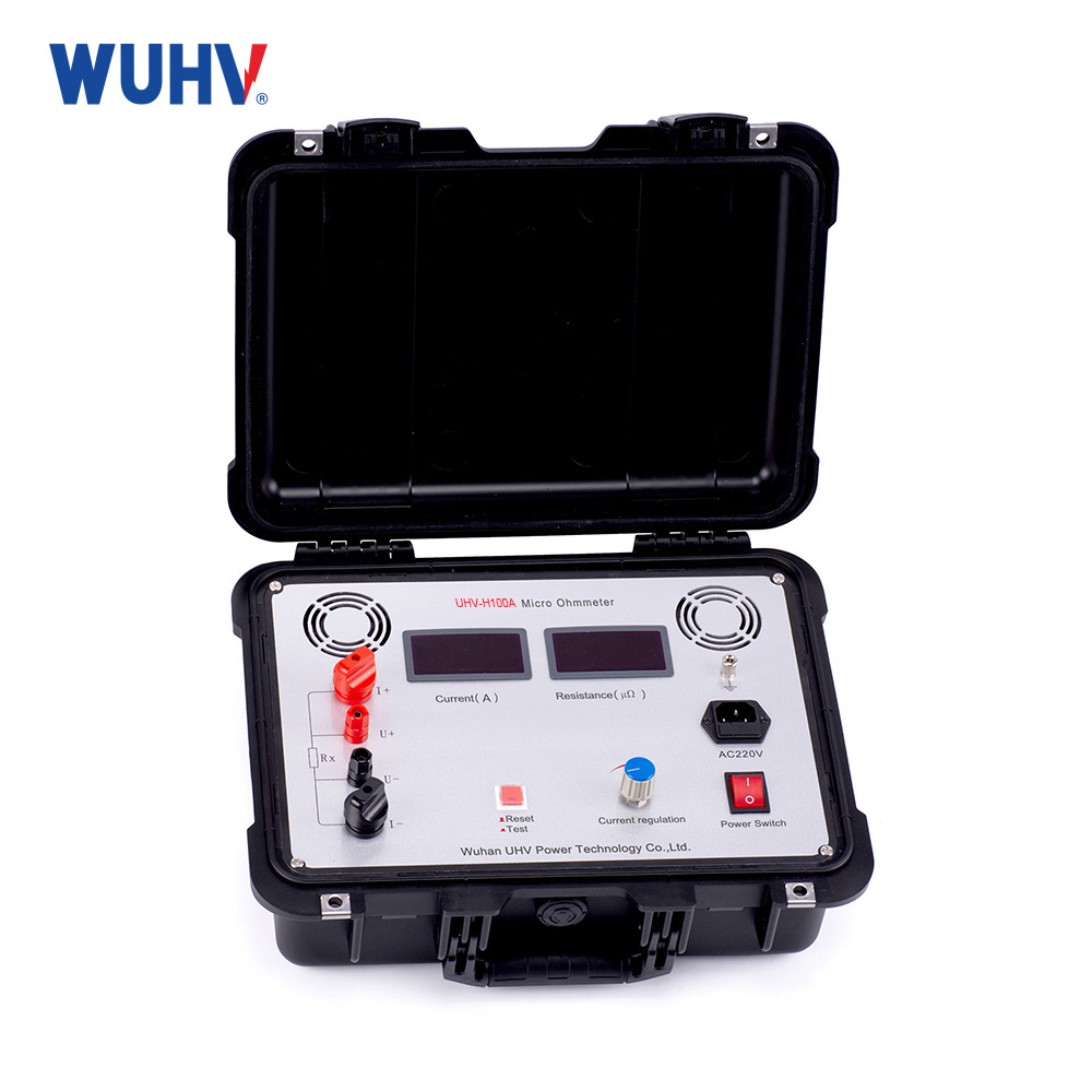 G UHV-H100A Chinese Manufacturer Micro Ohmmeter Contact Resistance Tester Switch Circuit Contact Resistance Tester