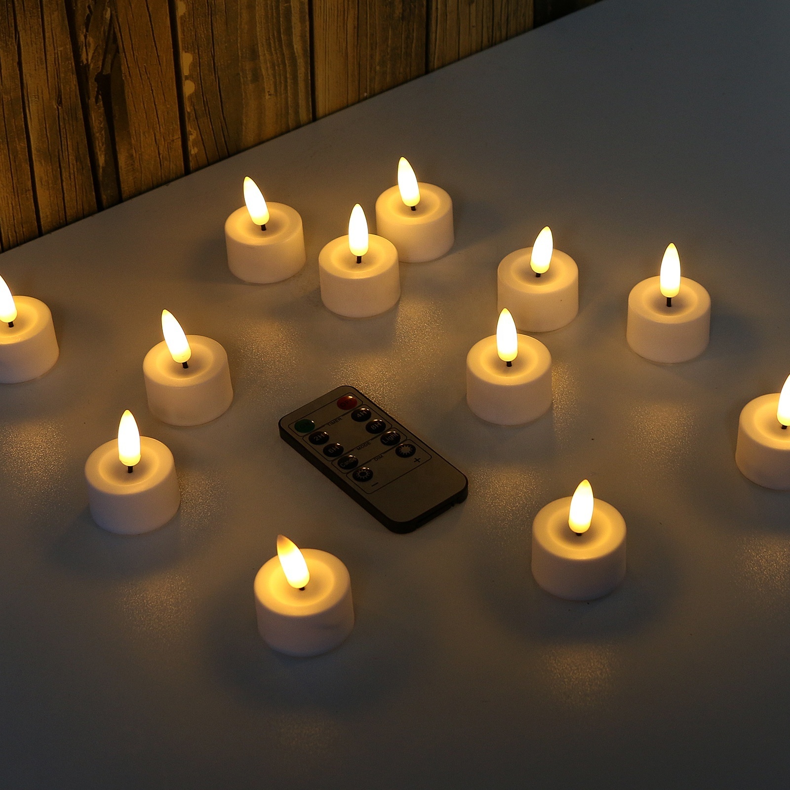 OEM LED Flame Flickering Small Bullet Tea Light Candle with Remote Controls