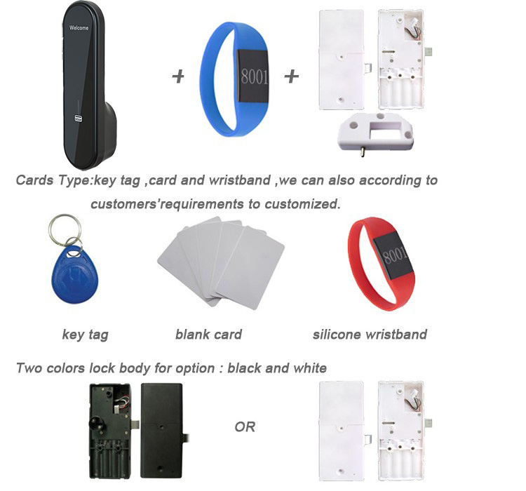 Smart RFID Electronic Keyless Card Cabinet Lock Garage Storage Furniture Smart Cabinet Lock For Gym Spa Club Data Center