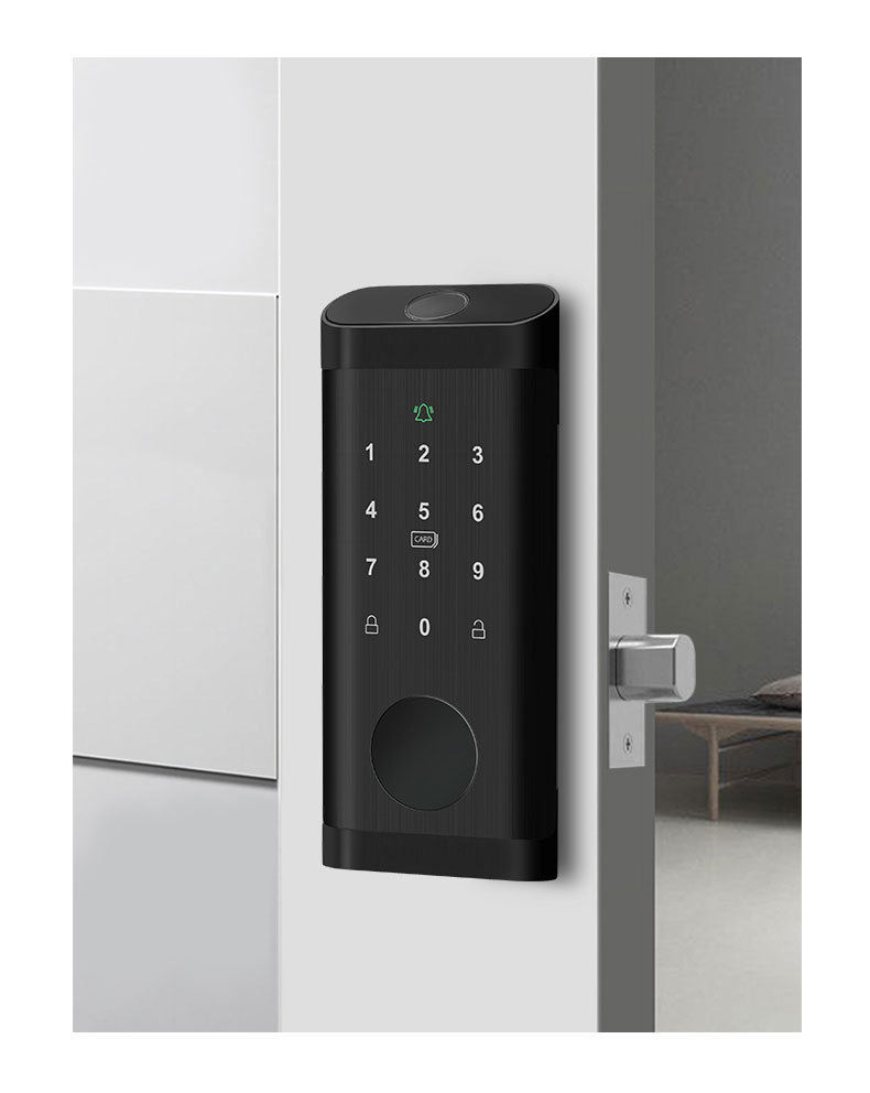 USA Standard Deadbolt Fingerprint Smart Door Lock Tuya App Exterior Digital Bolt Locks Self Locking Keyless Smart Lock Deadbolt