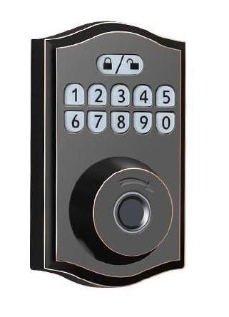 Smart Front Door Set-with 2 Lever Handles-Electronic Keypad Code Deadbolt  fingerprint door lock