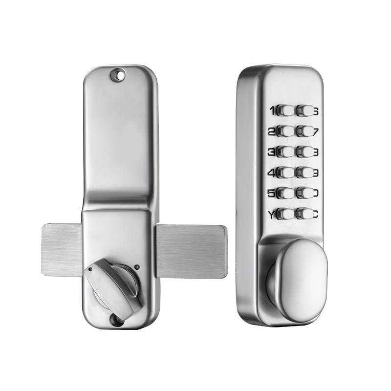 Mechanical Keyless Entry Door Lock Exterior Gate Lock Battery Free Waterproof Code Lock