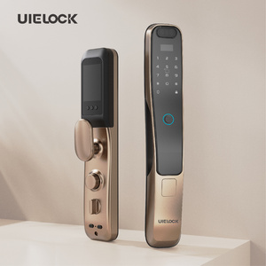 UIELOCK Manufacturer Fully Automatic Tuya Wifi Multi Language Apartment Smart Door Front Lock Keyless Entry Fingerprint Lock