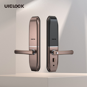 Zinc Alloy Fingerprint Keyless Smart Door Handle Lock Waterproof Outdoor High Security Electric Fingerprint Smart Door Lock