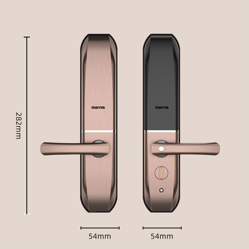 Zinc Alloy Fingerprint Keyless Smart Door Handle Lock Waterproof Outdoor High Security Electric Fingerprint Smart Door Lock