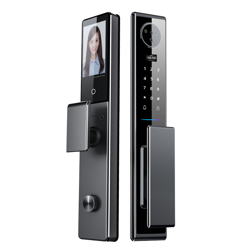 Safety Secure Intelligent Palmar Vein Smart Door Lock Electric App Outdoor Front Smart Face ID Recognition Door Lock With Camera