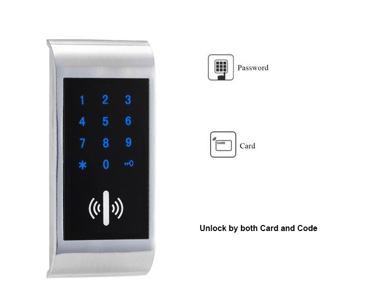 Gym Smart Security Digital Keyless Electronic Battery Proximity RFID Card Password Pin code Locker Lock For Cabinet