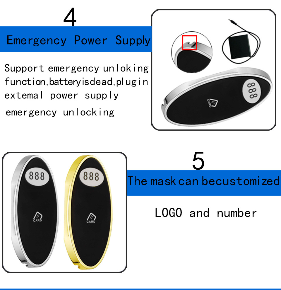 Digital Keyless Combination Door Lock Change Room Gym Fitness Hotel Sauna Proximity Card Electronic RFID Smart Lock Locker