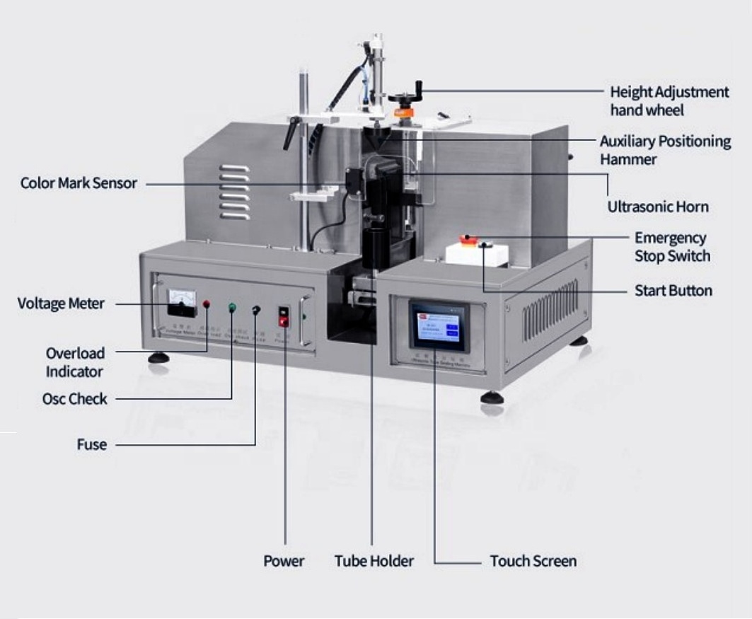 Semi automatic ultrasonic sealer for soft tube semi auto ultrasonic sealing machine for cosmetic soft tube Health care tube