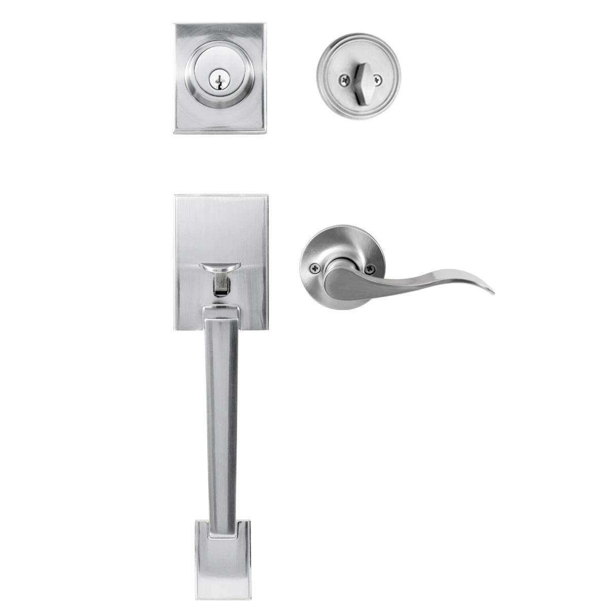 North American Standard High quality Zinc Alloy Grip Handle set Door Lock for entrance handle lock