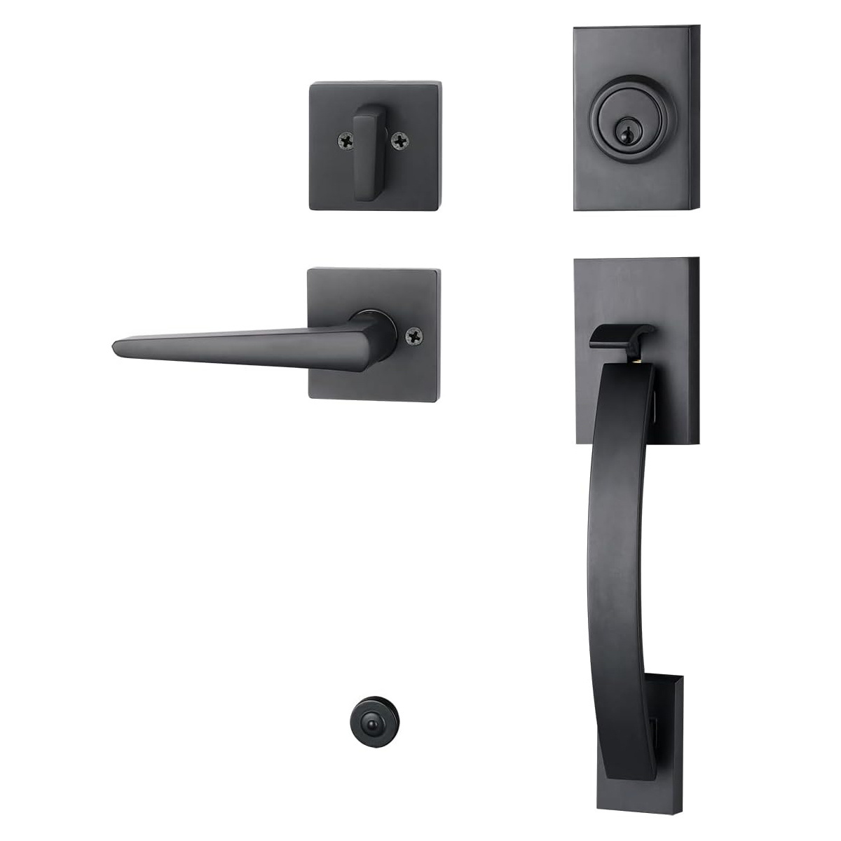 Main Front Door Lock Handleset Heavy Duty Zinc Alloy Entrance Door Lock Single Cylinder Deadbolt gate lock handle set