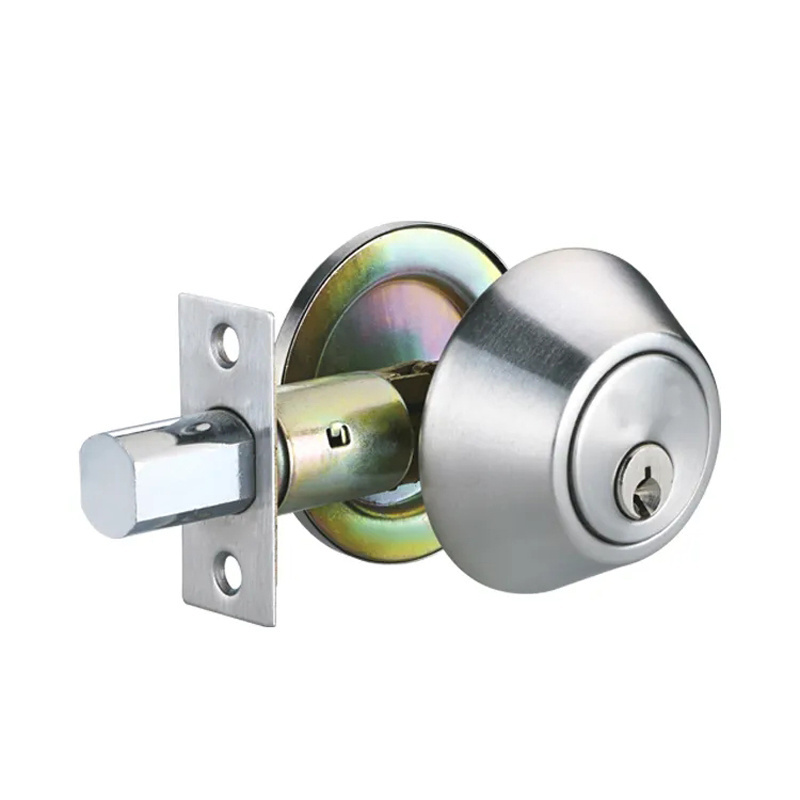 Security Key Deadbolt Stainless Steel Single cylinder deadbolt Entrance Deadbolt Knob Lock For Bedroom Bathroom