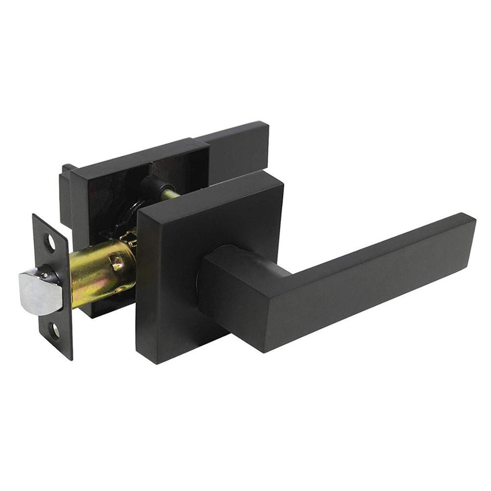 High Quality Tubular Lever lock Zinc alloy Door Lock Set For Securing Garage Storeroom black finish lever handle