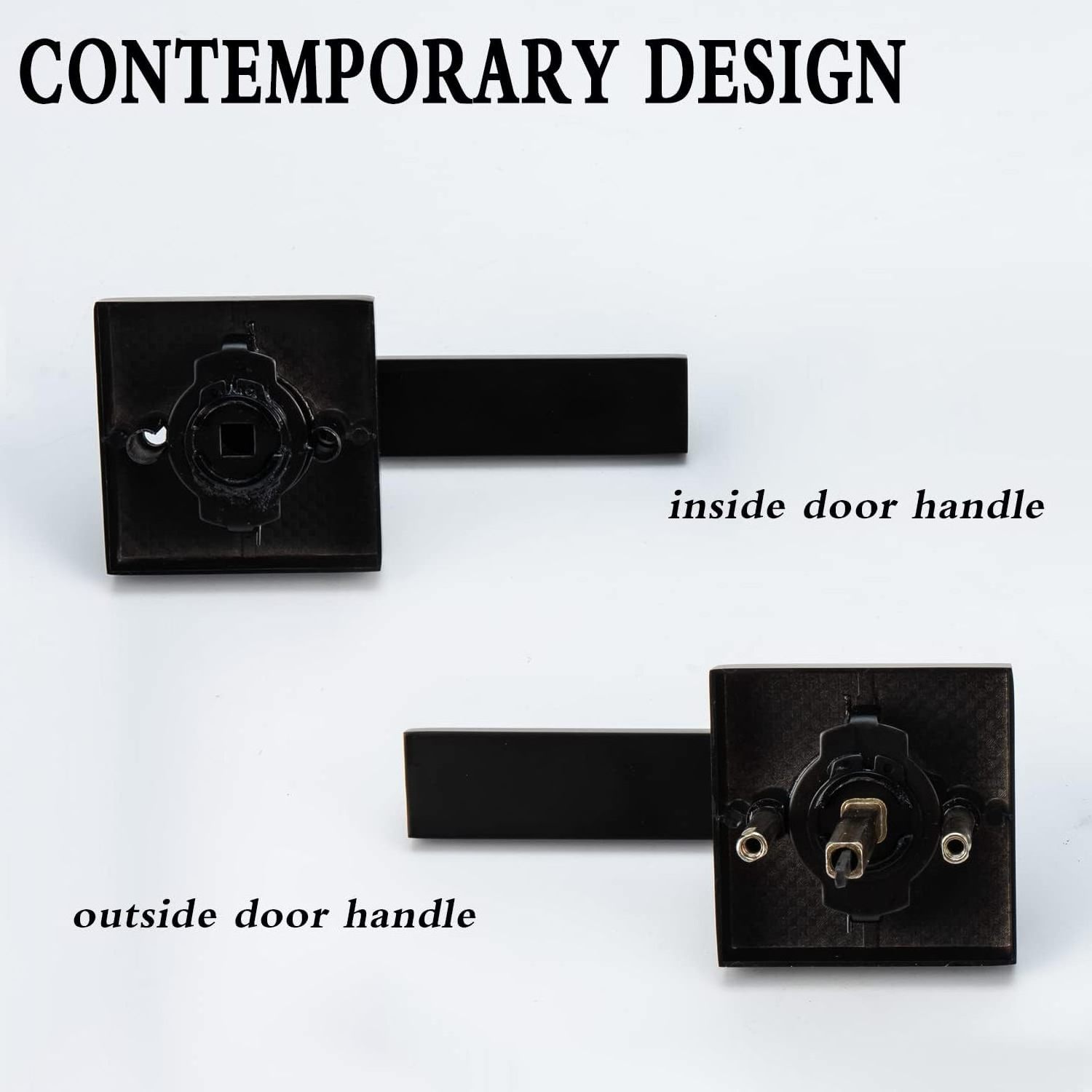 High Quality Tubular Lever lock Zinc alloy Door Lock Set For Securing Garage Storeroom black finish lever handle