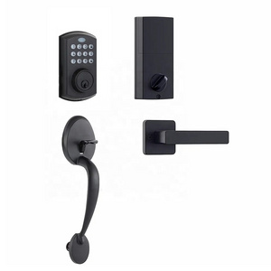 Digital Password Code Deadbolts With Door Lock Handles Keyless Combination Smart Lock Set