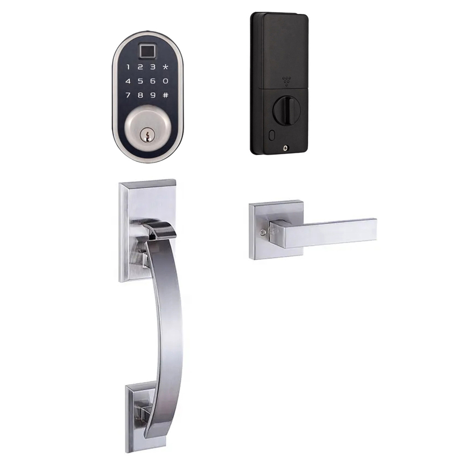 Tuya APP Wifi Inteligente Smart code deadbolt lock and grip door handle lock for the Entrance gate door