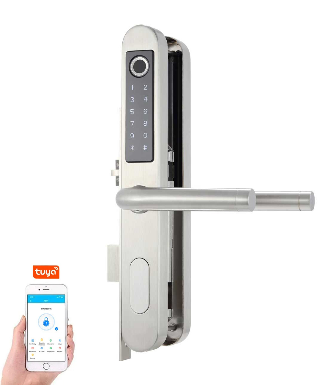 Smart door lock aluminium doors TT APP fingerprint ultra slim smart lock sliding electric door lock