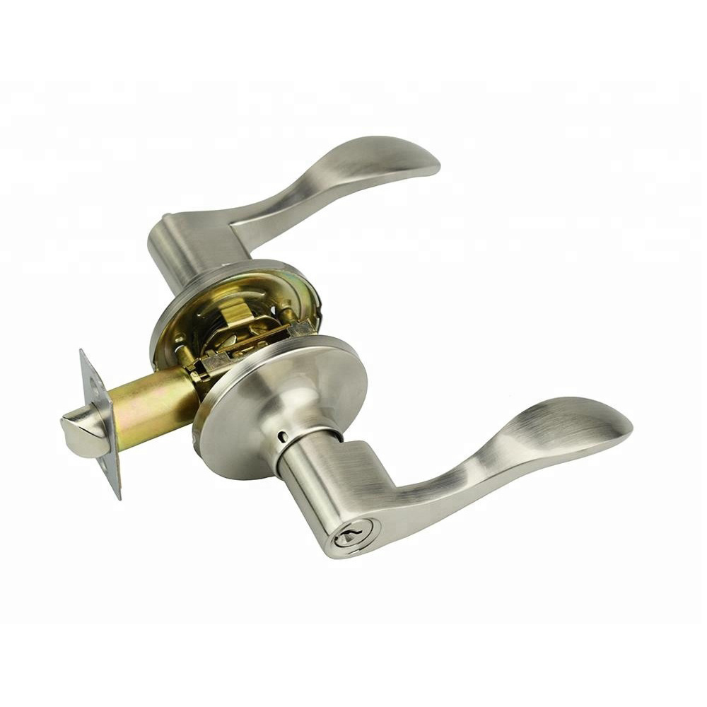 American Style Access Door Lever Lock Security Door Handle Lock And Key Entry Wave Lever lockset