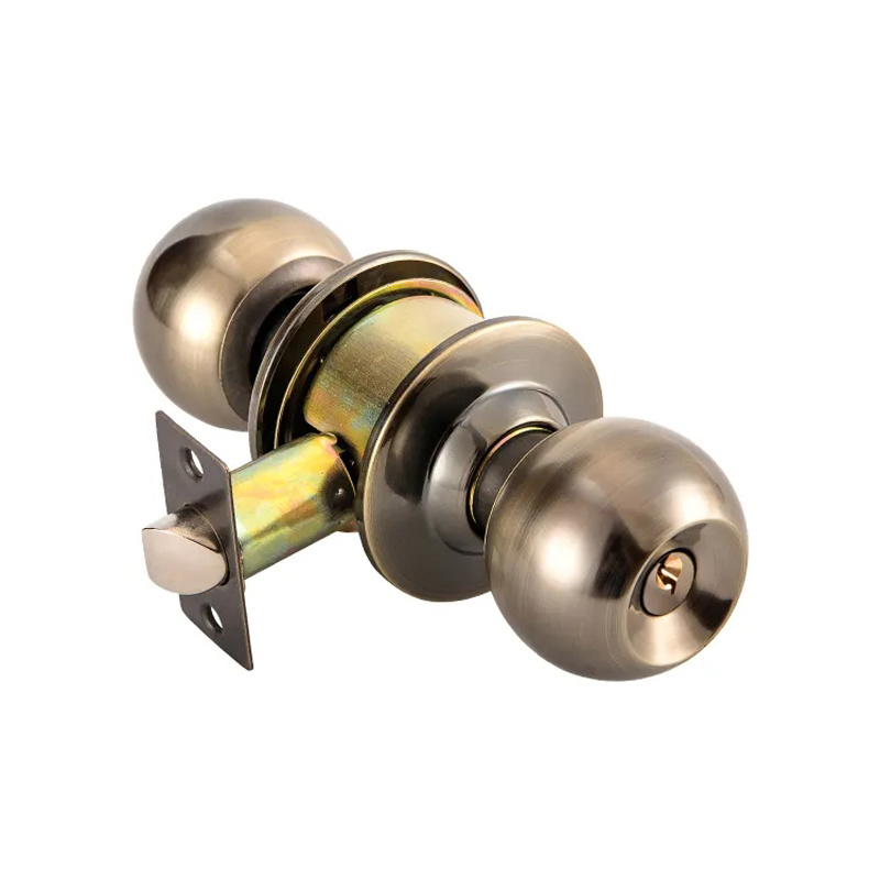 Grade 3 Cerraduara OEM 587 Knob Lock Entrance Bathroom Tubular Cylindrical Door Knob Lock 60/70mm latch