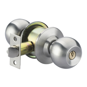 Grade 3 Cerraduara OEM 587 Knob Lock Entrance Bathroom Tubular Cylindrical Door Knob Lock 60/70mm latch