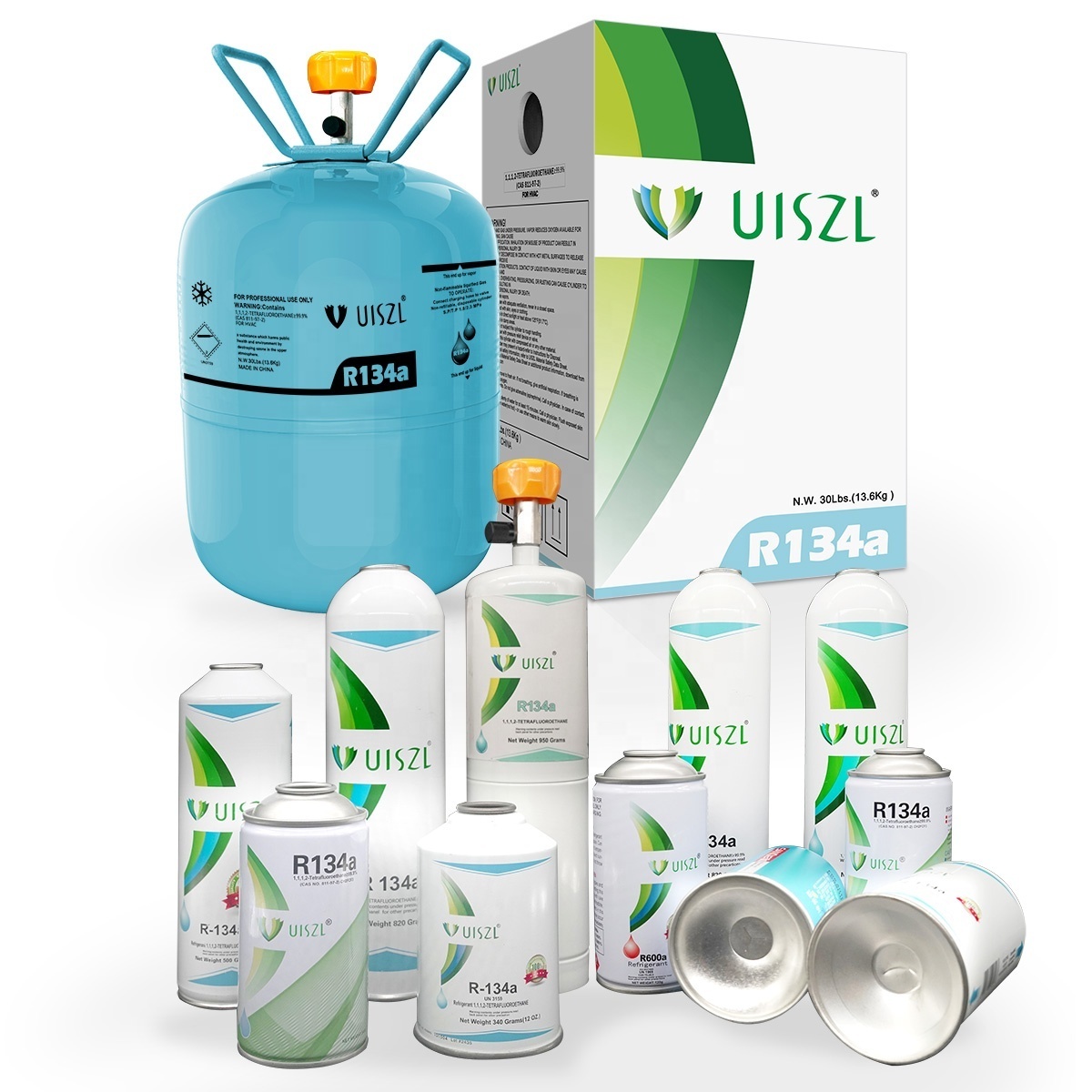 UISZL high quality and cheap price gas refrigerant r134a 99.9% purity 13.6kg cylinder 134a R134a Refrigerant Gas