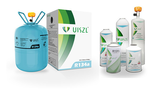 UISZL brand  820g 1000g 3P CANS HFC Refrigerant Gas R134a Factory sales air conditioner purity 99.99%