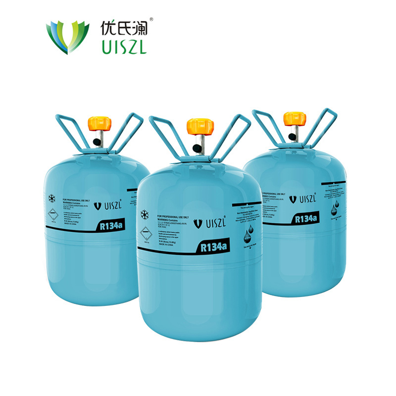 UISZL OEM Air-conditioner gas R134A refrigerant R134 Factory Supply Air Condition 99.9% Purity R134a