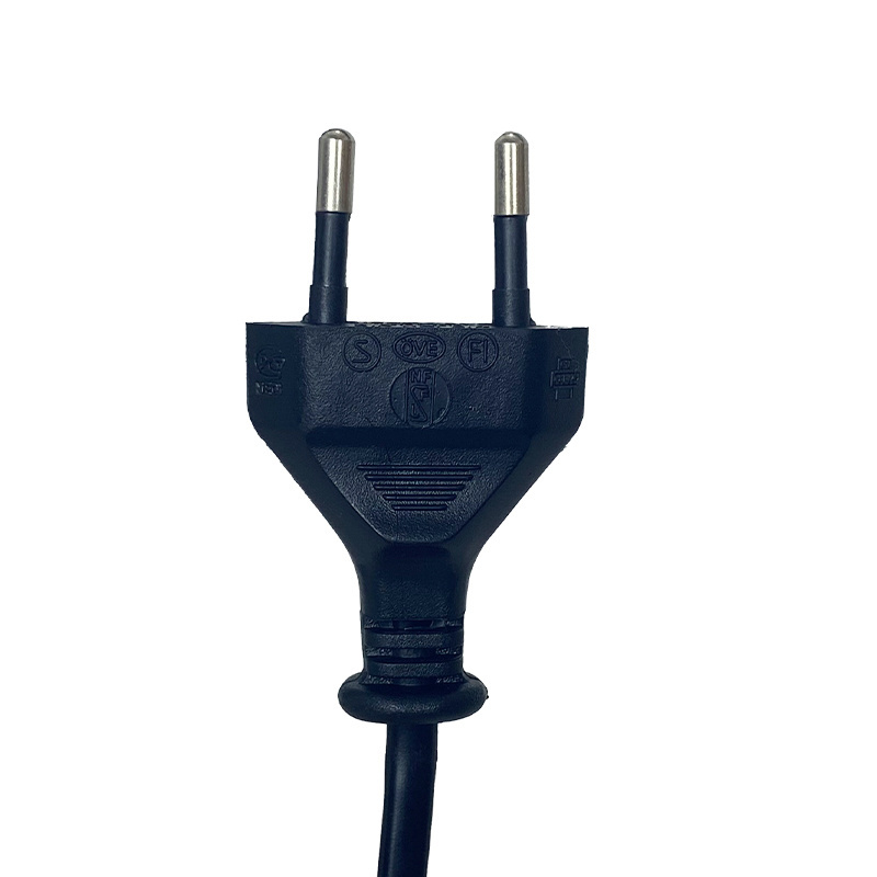 Factory Direct Sale Price Mains Cable Indonesia Plug SNI Certified 2 Round Pin Power Cord Plug For Indonesia Approvals