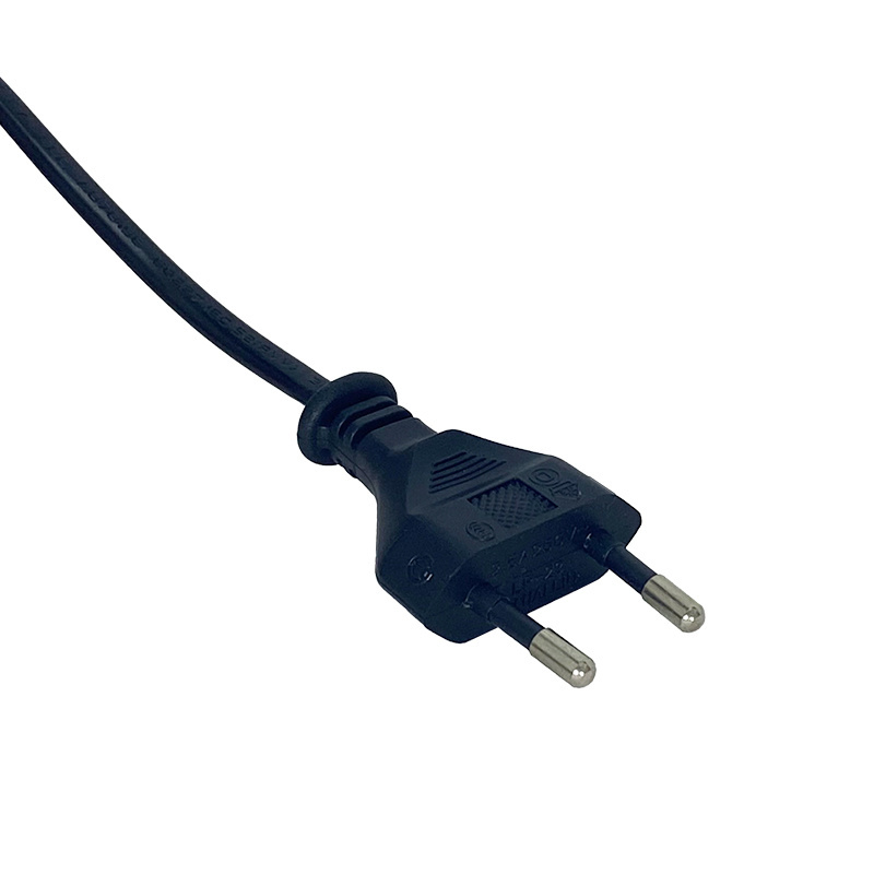 Factory Direct Sale Price Mains Cable Indonesia Plug SNI Certified 2 Round Pin Power Cord Plug For Indonesia Approvals