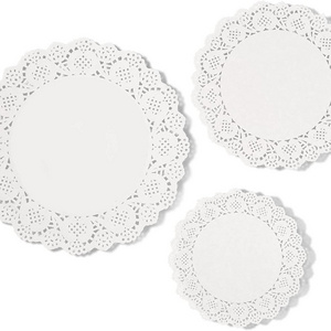 White Lace Thin Paper Doilies Cake Decorating Pads Round Paper Table Mats Doily Food Grade Paper Doilies