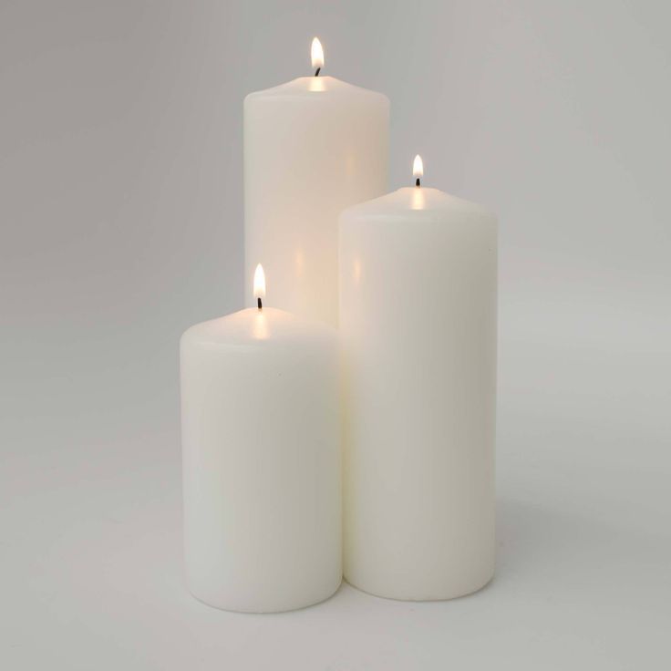 100 Hours Burn Time White Over Dipped Church Pillar Candle Unscented Decorative Candles