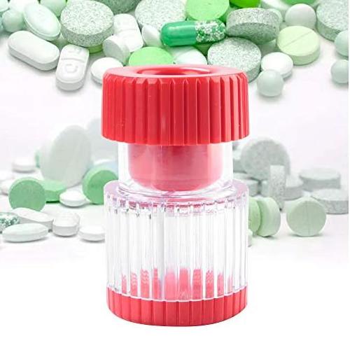 Household Multifunctional Cutter Plastic Portable Pill Crusher Container for Tablet Storage and Grinding