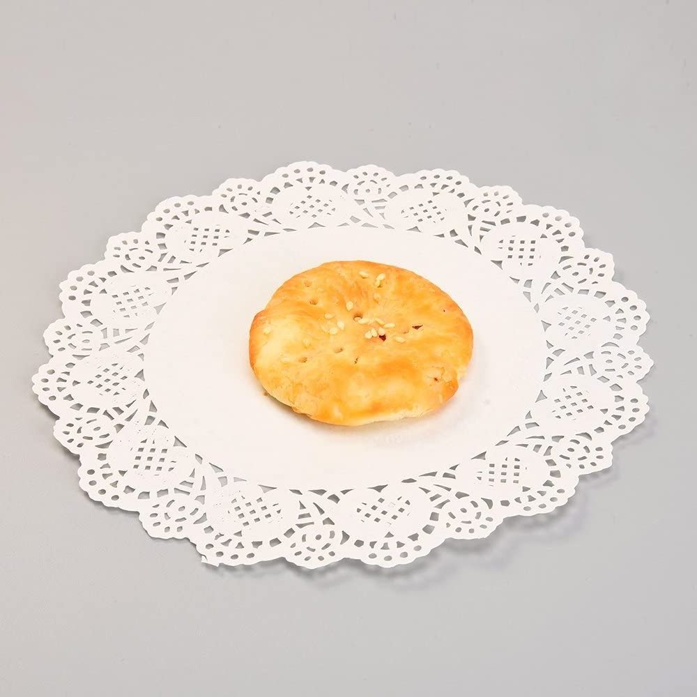 White Lace Thin Paper Doilies Cake Decorating Pads Round Paper Table Mats Doily Food Grade Paper Doilies