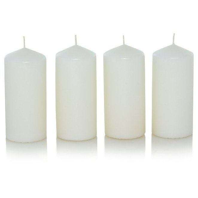 100 Hours Burn Time White Over Dipped Church Pillar Candle Unscented Decorative Candles