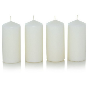 100 Hours Burn Time White Over Dipped Church Pillar Candle Unscented Decorative Candles