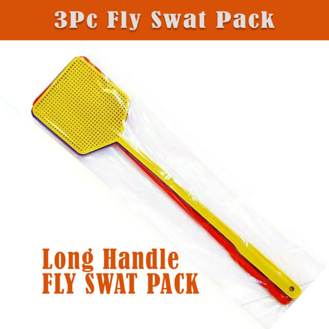 Hot Sale Colorful Plastic Fly Swatters Long Handle Fly Swatted  Fly Swatted