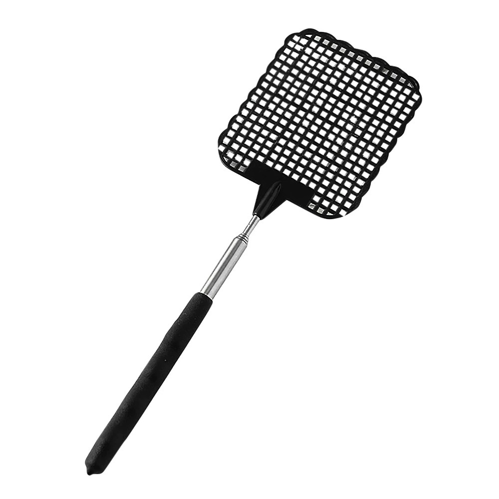 High Quality Fly Swatter Telescopic Extendable Long Handle Fly Swatter Metal Compact Handy Fly Swatter