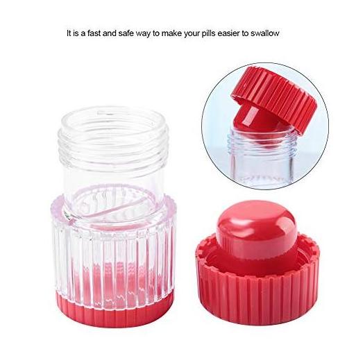 Household Multifunctional Cutter Plastic Portable Pill Crusher Container for Tablet Storage and Grinding