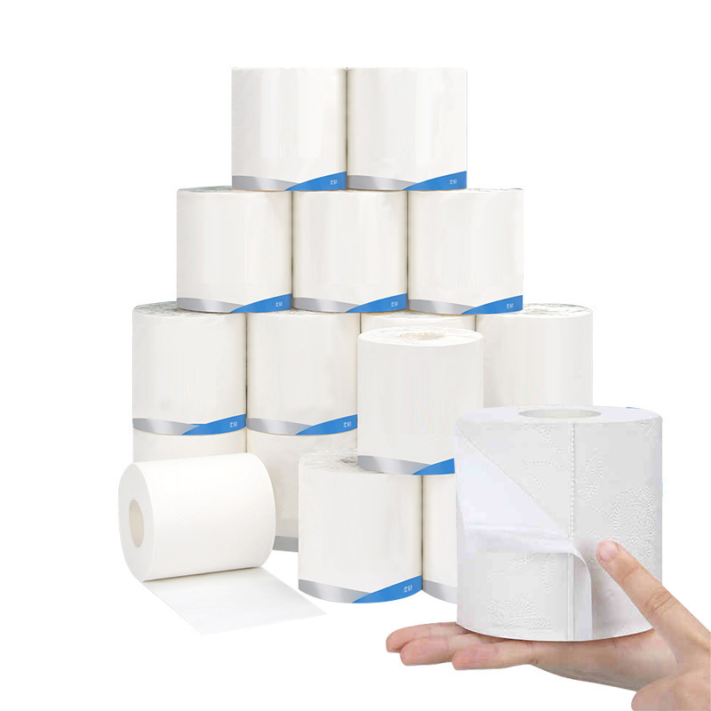 Wholesale Toilet Paper Roll 3-ply Tissue Paper Virgin Wood Pulp White toilet Tissue Paper roll