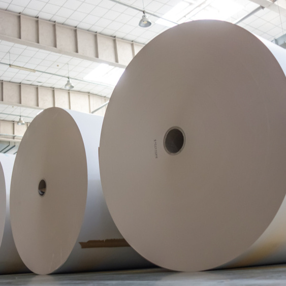 Buy cheap white kraft paper roll Newsprint aper rolls for sale.