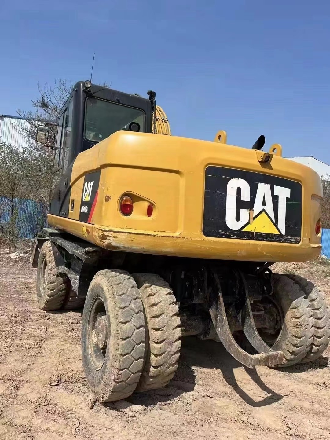 Big power used cat M315d wheel loader  Factory supply excavator 4 tires digger construction machinery  for sale