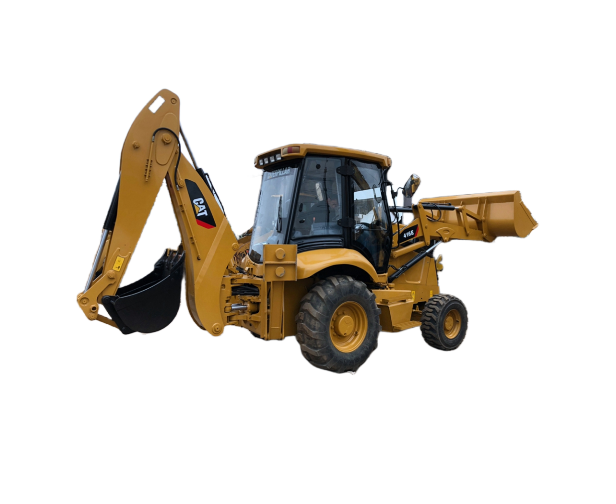 Used Backhoe loader caterpillar cat416e Buckets and excavators 4-drive high flexibility Sales of construction machinery