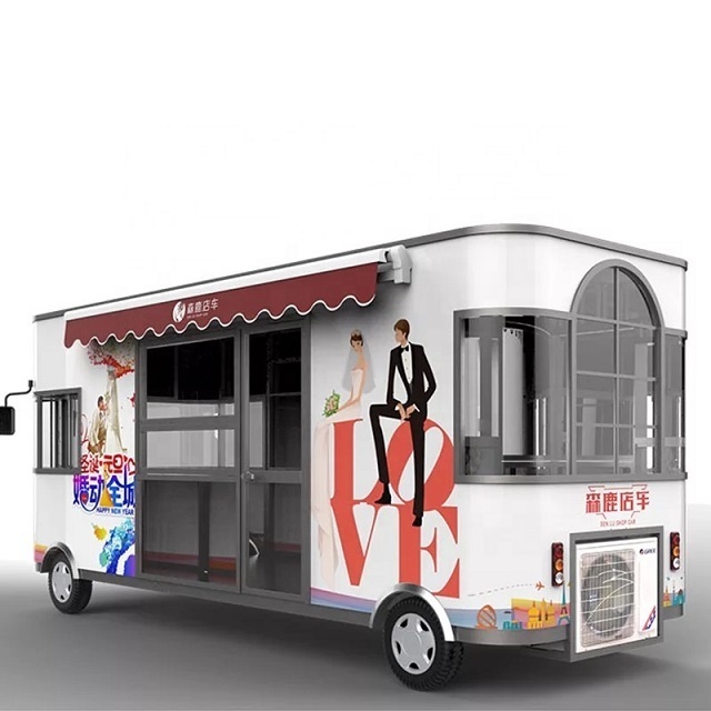 Fast Food Truck For Baking Equipment Mobile Ice Cream Cart Customized Street Food Trailer Cart With USA