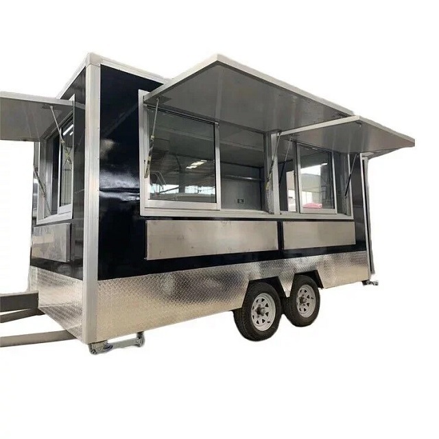 Mobile Kitchen Food Van / Food Trailer/china Multi-function Mobile Food Carts With Big Wheels